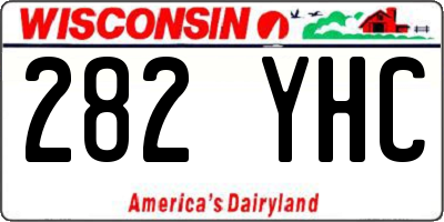 WI license plate 282YHC