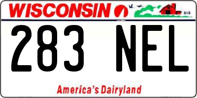 WI license plate 283NEL