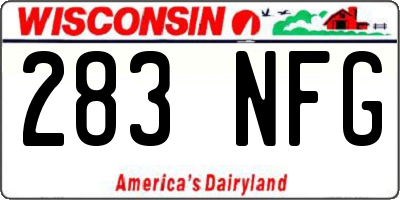 WI license plate 283NFG