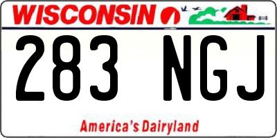 WI license plate 283NGJ