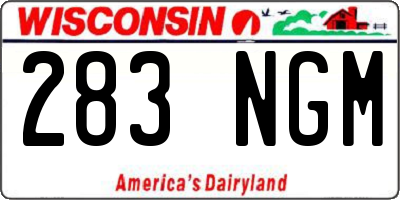 WI license plate 283NGM