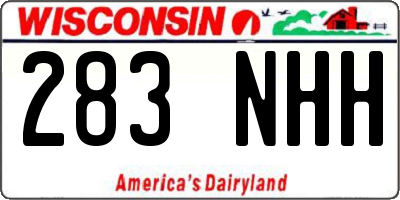 WI license plate 283NHH