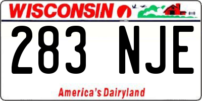 WI license plate 283NJE