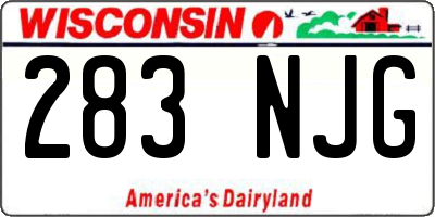 WI license plate 283NJG