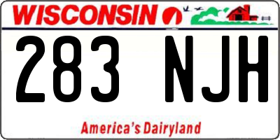 WI license plate 283NJH