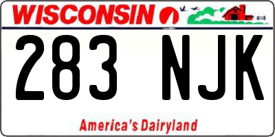 WI license plate 283NJK
