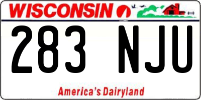 WI license plate 283NJU