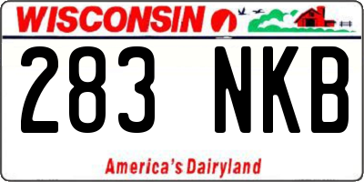 WI license plate 283NKB