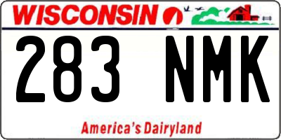 WI license plate 283NMK