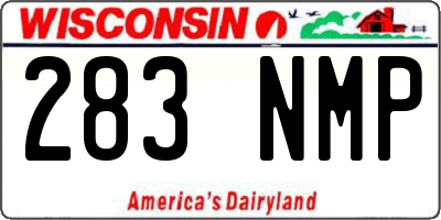 WI license plate 283NMP