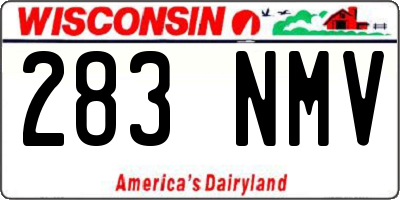 WI license plate 283NMV
