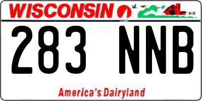 WI license plate 283NNB