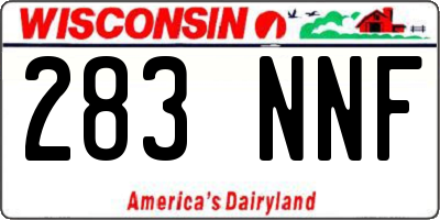 WI license plate 283NNF