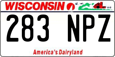 WI license plate 283NPZ