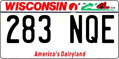 WI license plate 283NQE