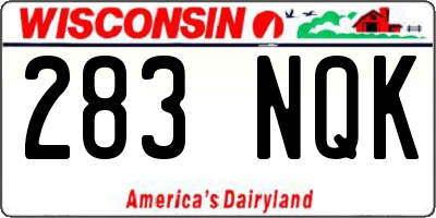 WI license plate 283NQK