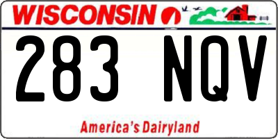 WI license plate 283NQV