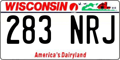 WI license plate 283NRJ
