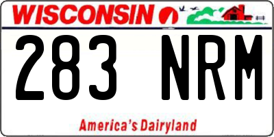 WI license plate 283NRM