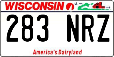 WI license plate 283NRZ