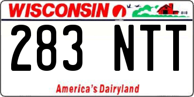 WI license plate 283NTT