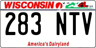 WI license plate 283NTV
