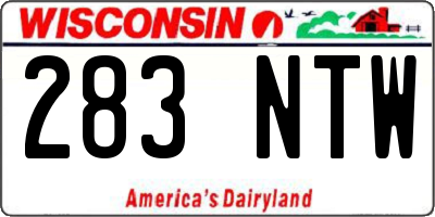 WI license plate 283NTW