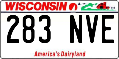 WI license plate 283NVE