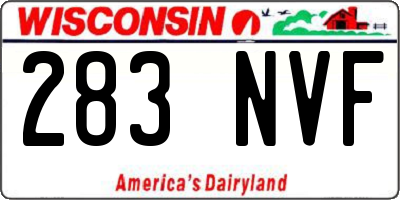 WI license plate 283NVF
