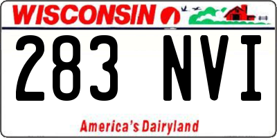 WI license plate 283NVI