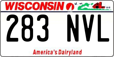 WI license plate 283NVL