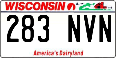WI license plate 283NVN