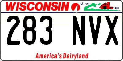 WI license plate 283NVX