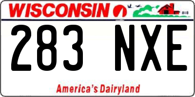 WI license plate 283NXE