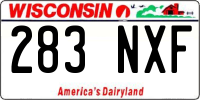 WI license plate 283NXF