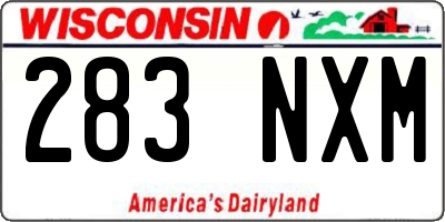 WI license plate 283NXM