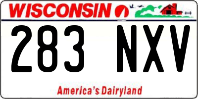 WI license plate 283NXV