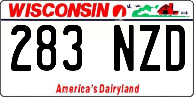 WI license plate 283NZD