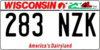 WI license plate 283NZK