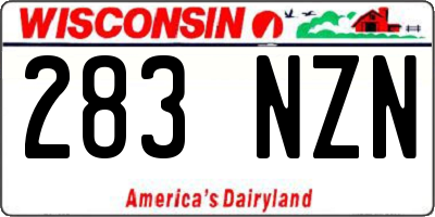 WI license plate 283NZN