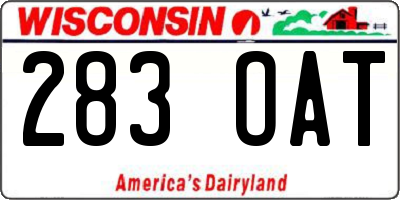 WI license plate 283OAT