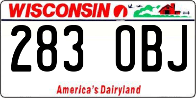 WI license plate 283OBJ