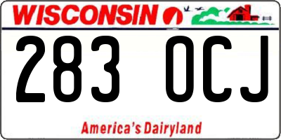 WI license plate 283OCJ