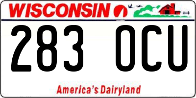 WI license plate 283OCU