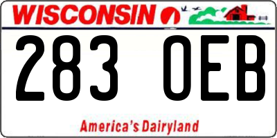 WI license plate 283OEB