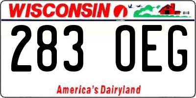 WI license plate 283OEG