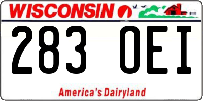 WI license plate 283OEI