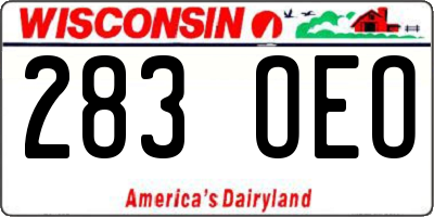 WI license plate 283OEO