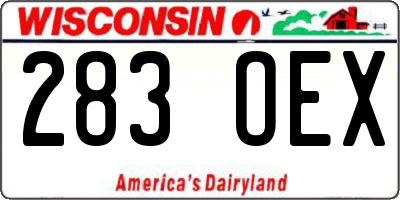 WI license plate 283OEX