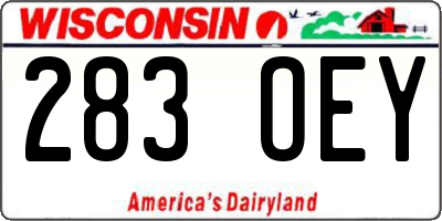 WI license plate 283OEY